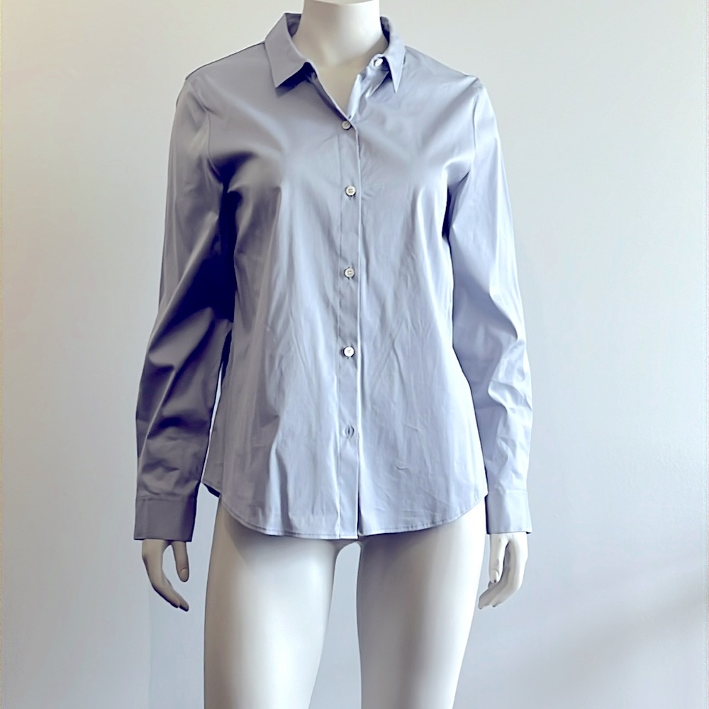 NWOT Theory silver grey shirt
